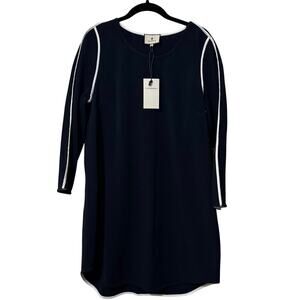 New Tuckernuck NWT Navy Seamed Shift Mini Dress Size Large